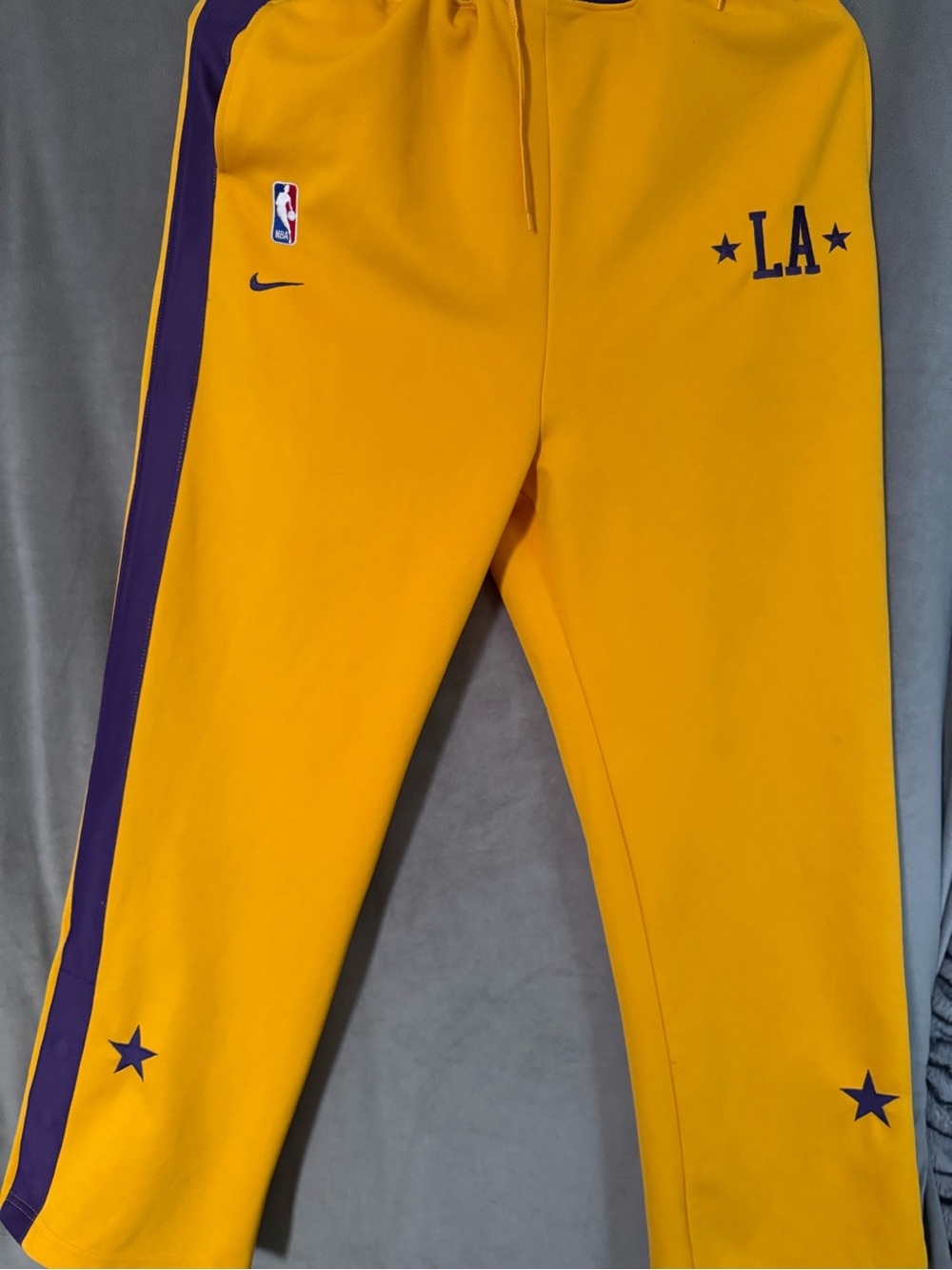 Nike Men’s Yellow & Purple LA Vintage Basketball Joggers